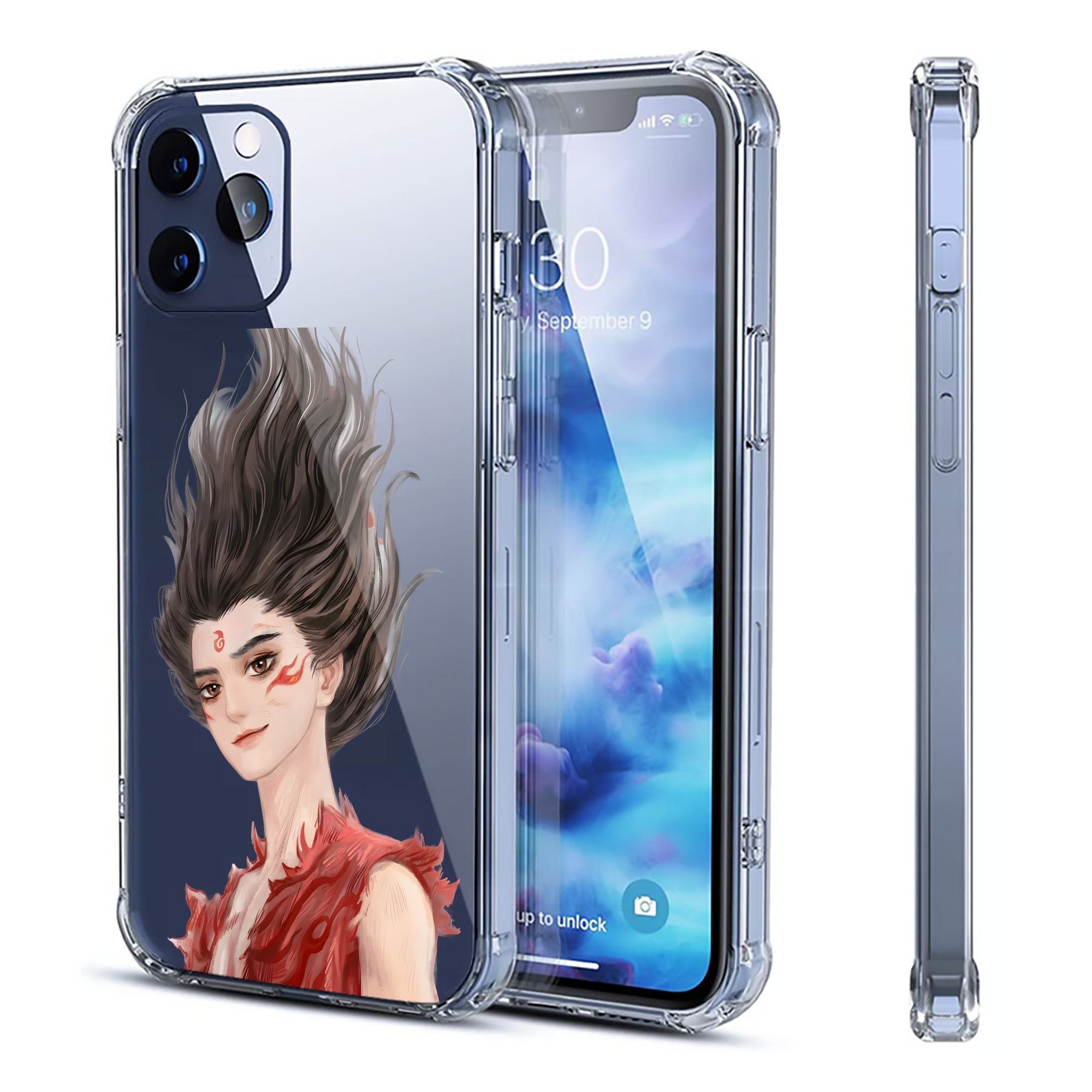 （画像用） Ne Zha 2 ナタ 魔童の大暴れ 【iPhone 12シリーズ対応】透明スマホケース（クリアソフトケース）